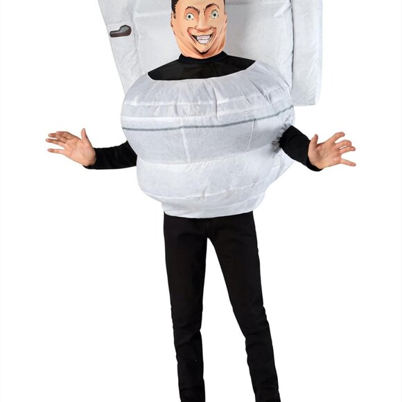 Kids Skibidi Toilet Inflatable Costume with Fan and Mask - Perfect for Parties